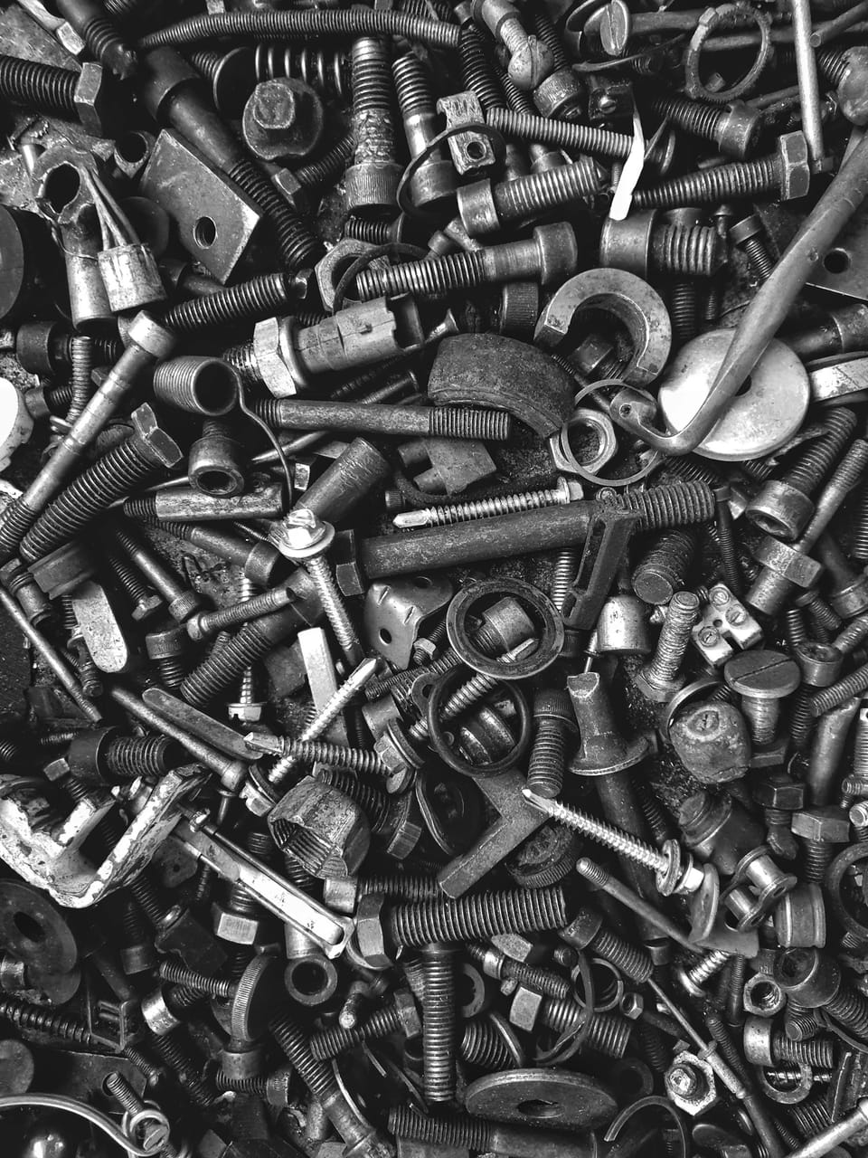 Assorted fasteners and metal hardware